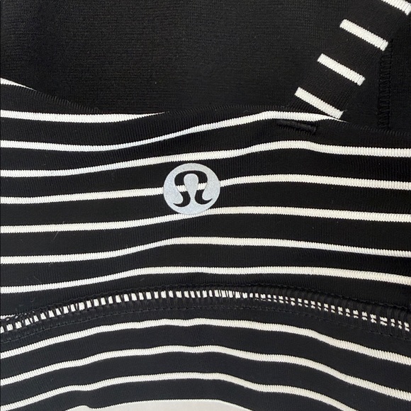 LULULEMON Free To Be Bra Parallel Stripe Black White First Release 6 - Picture 6 of 8